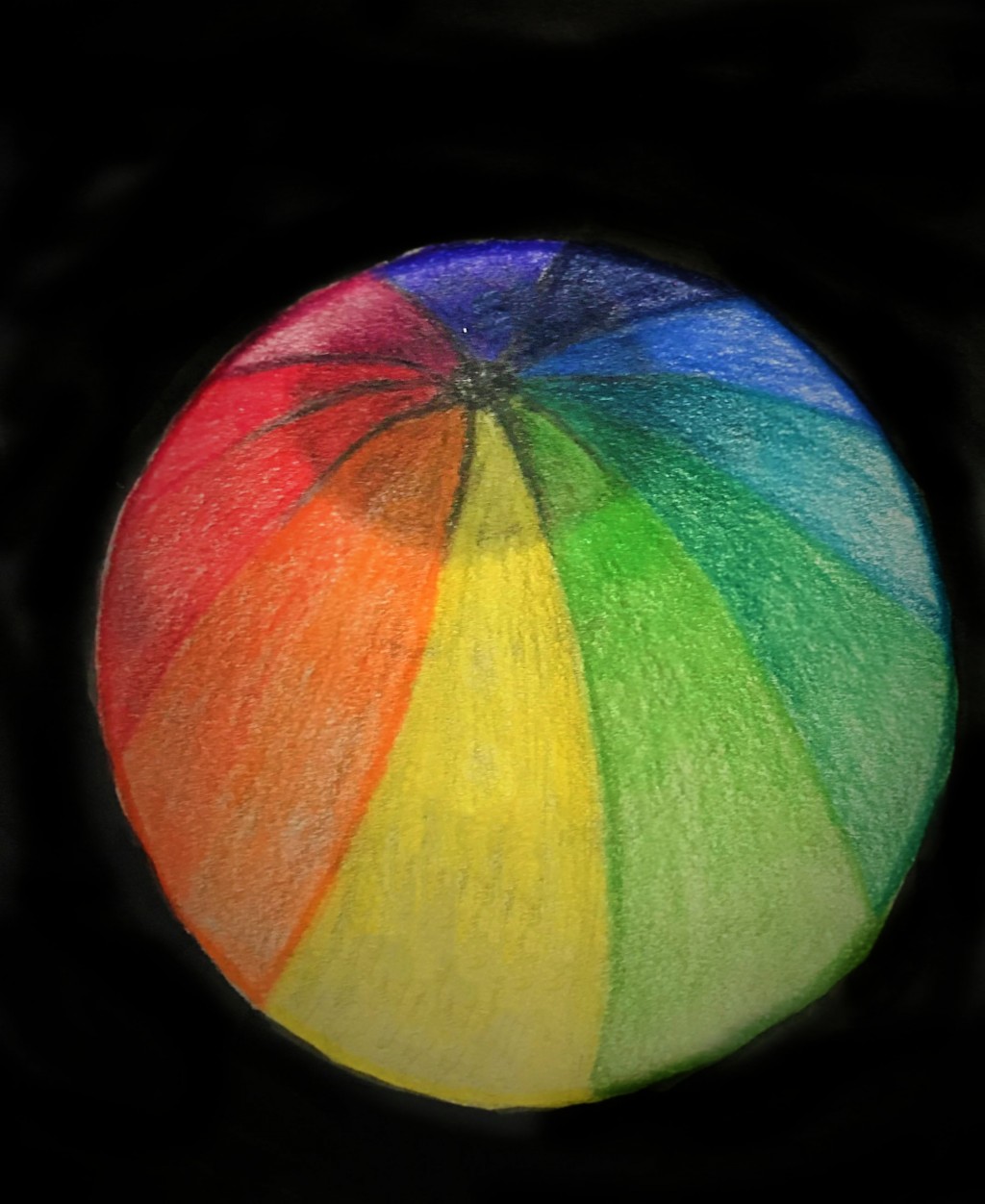 Raindbow Ball Drawing By Suzette Doodle Addicts