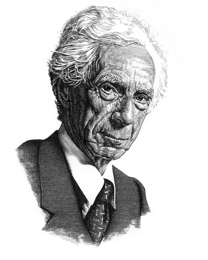 Bertrand Russell drawing by Leib Chigrin | Doodle Addicts