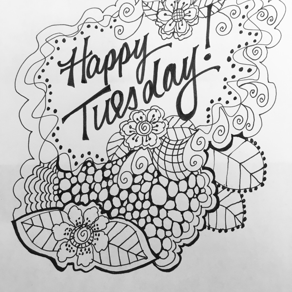 Tuesday drawing by Kathy Larson Doodle Addicts