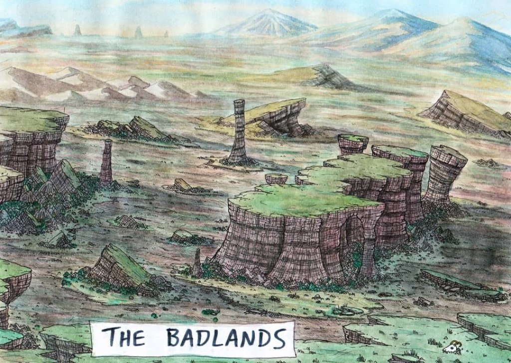 The Badlands drawing by Kevin Loftus | Doodle Addicts