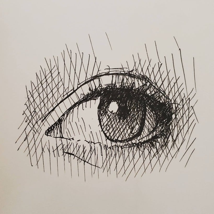 sketchy eye drawing by Apriccot | Doodle Addicts