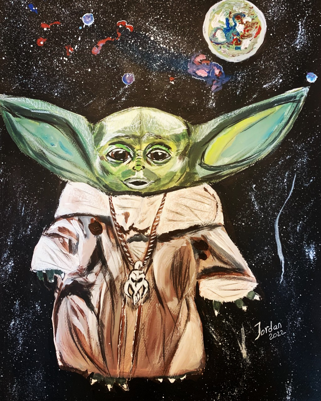 Baby Yoda drawing by Iordan Daniela | Doodle Addicts