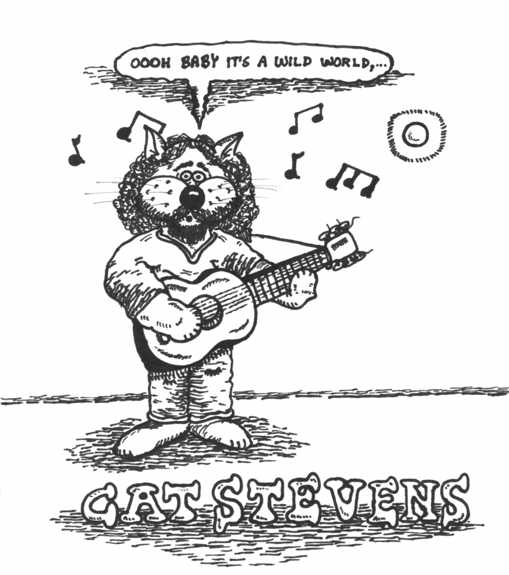 CAT STEVENS drawing by WILLIAM OBRIEN | Doodle Addicts