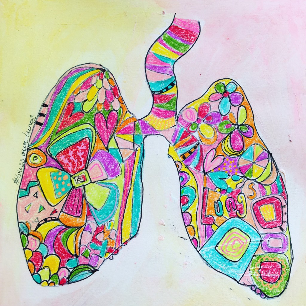 Bless our lungs drawing by Helen Poll | Doodle Addicts
