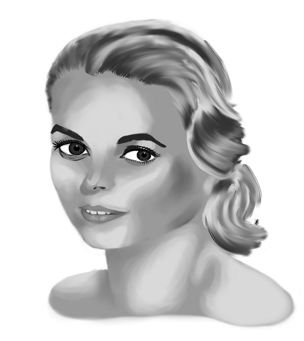 Grace Kelly drawing by Ettienne Short | Doodle Addicts