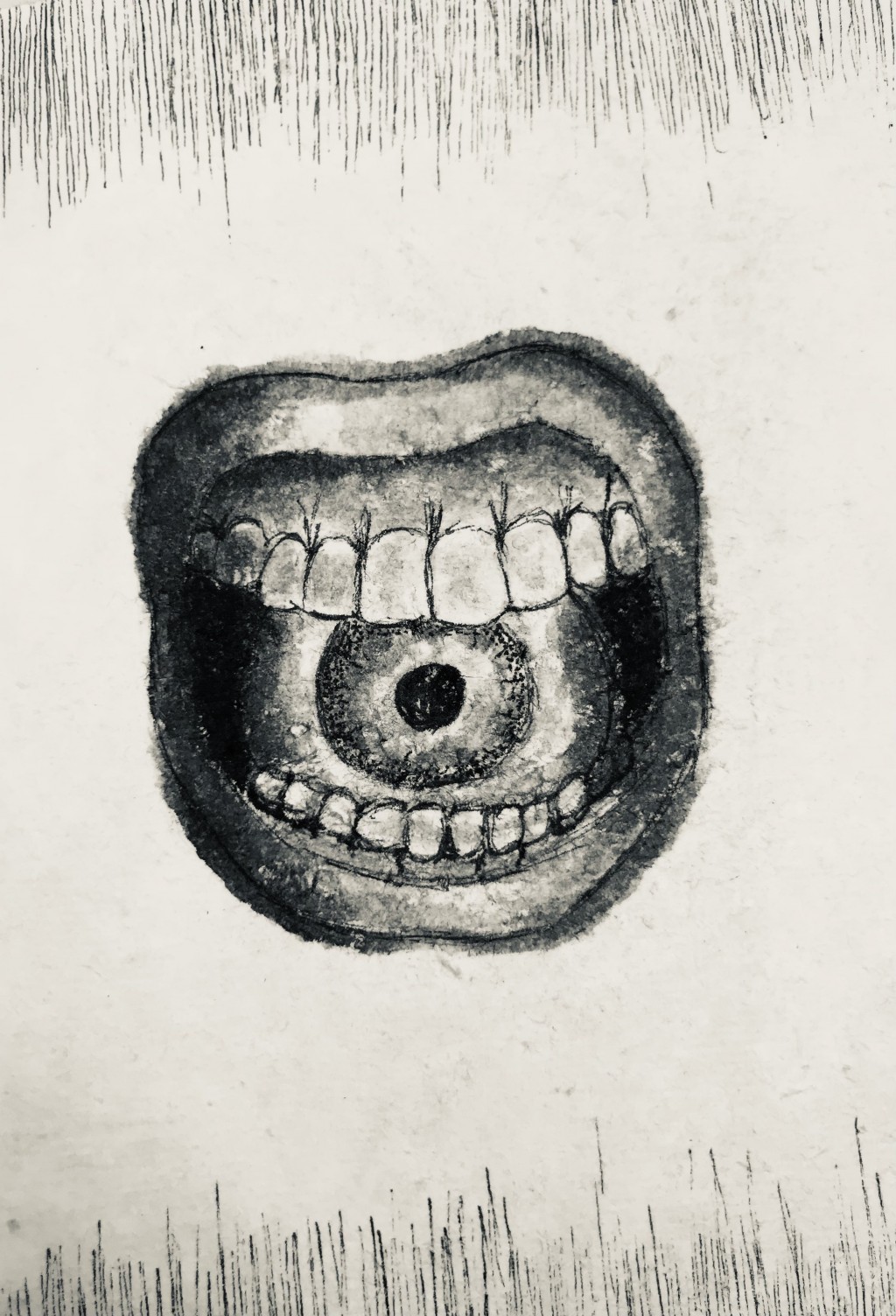 Eyeball Mouth drawing by Suzette Doodle Addicts