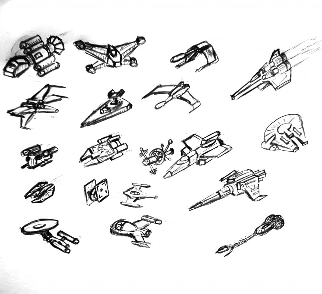 Spaceships drawing by Daniel Gräfen | Doodle Addicts