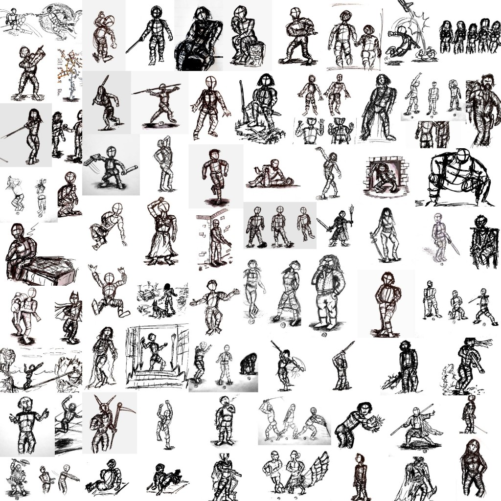 100 Gestures drawing by Daniel Gräfen | Doodle Addicts