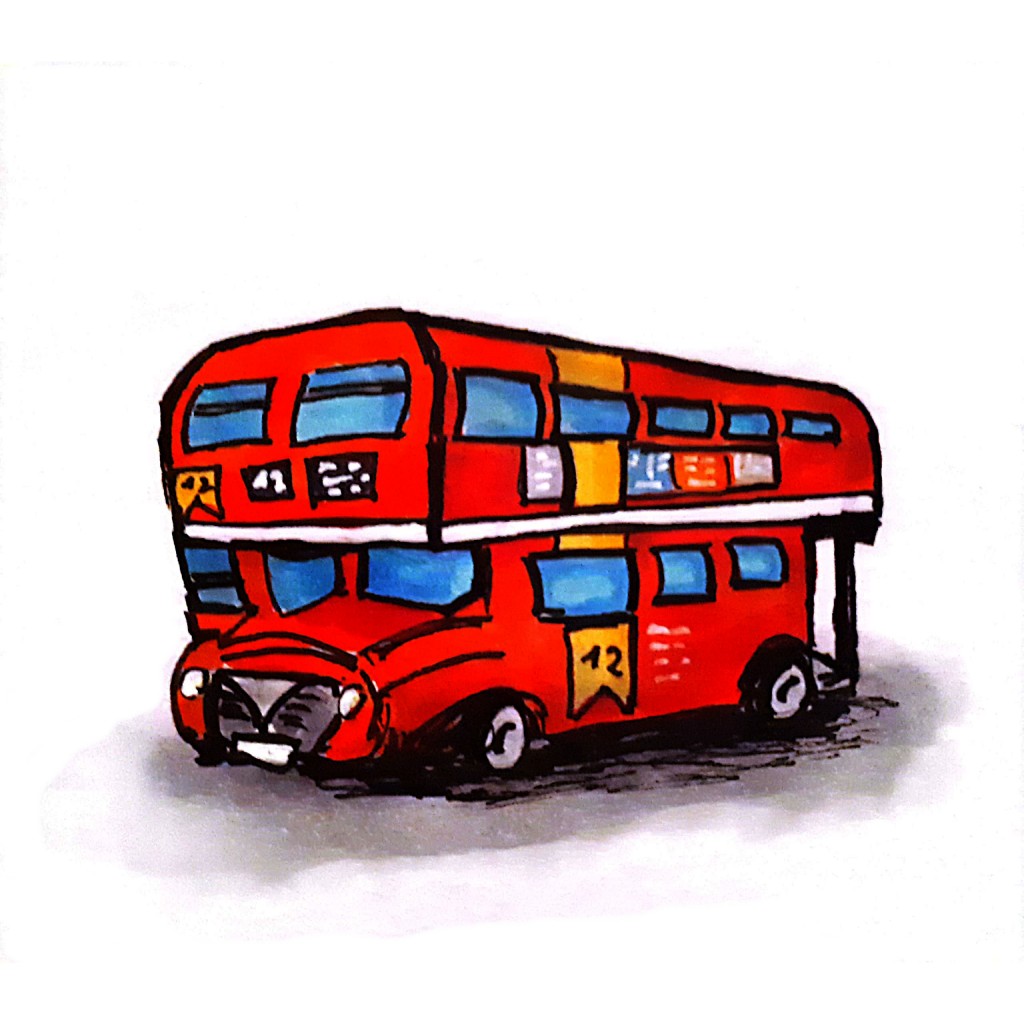 AEC Routemaster drawing by Daniel Gräfen | Doodle Addicts