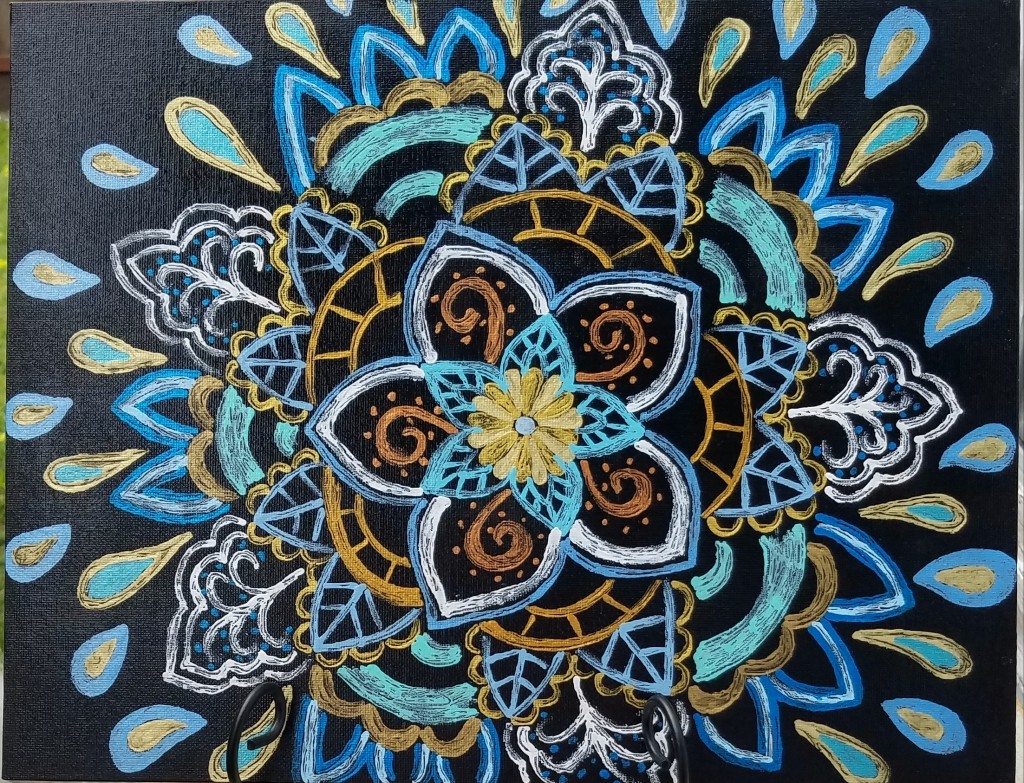 Mandala droplets drawing by Shannon | Doodle Addicts