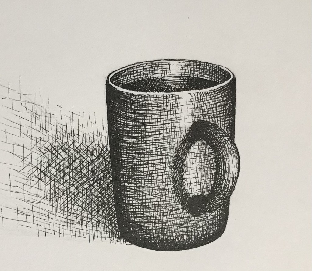 Crosshatching practice drawing by Misti | Doodle Addicts