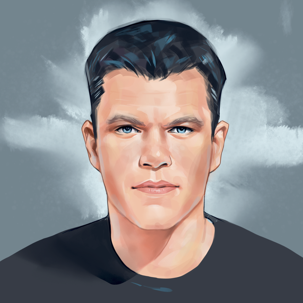 Matt Damon drawing by The Covatar | Doodle Addicts