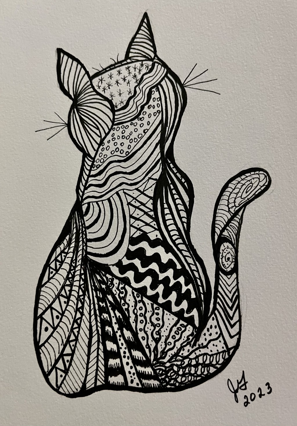 Doodle Cat drawing by Jean Garro | Doodle Addicts