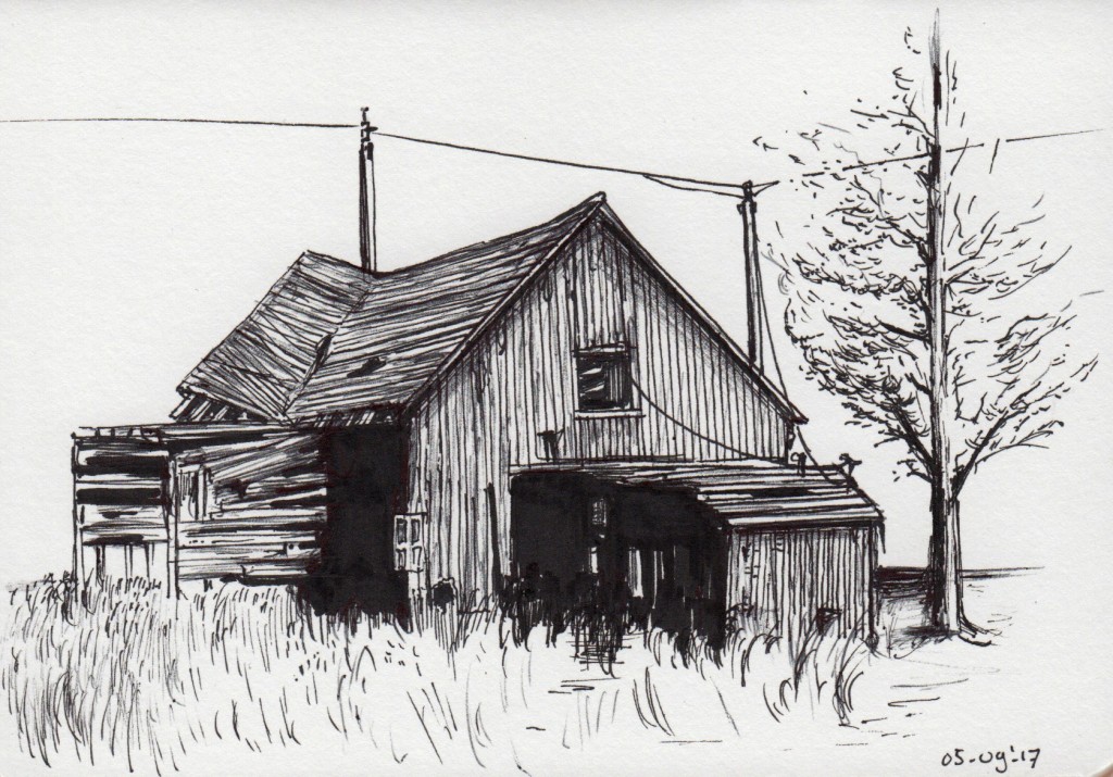 Characteristic Old Barn Drawing