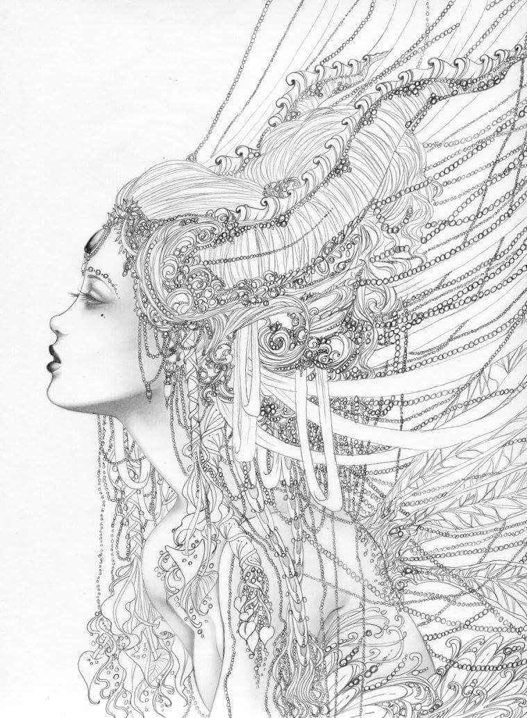 Zentangled Faerie drawing by Erin Kerr | Doodle Addicts