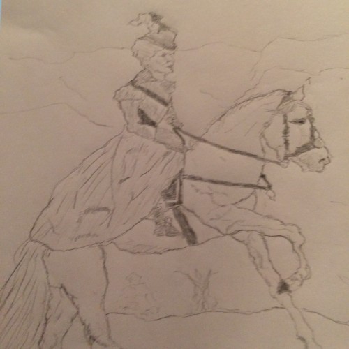 Rapid Sketch...Lady on Horseback