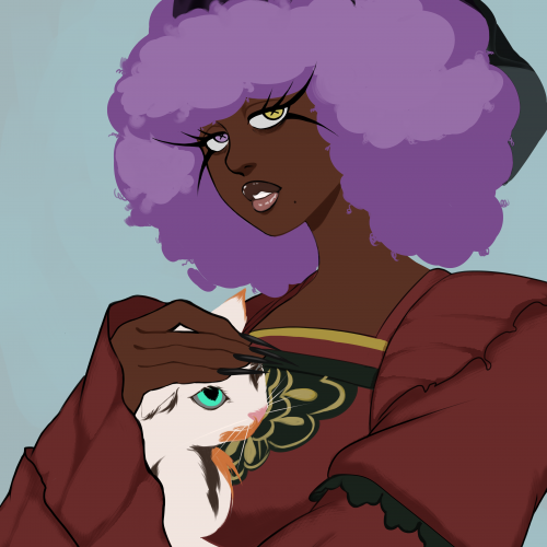 Second Artfight Attack- Esmerelda and her cat Oliver