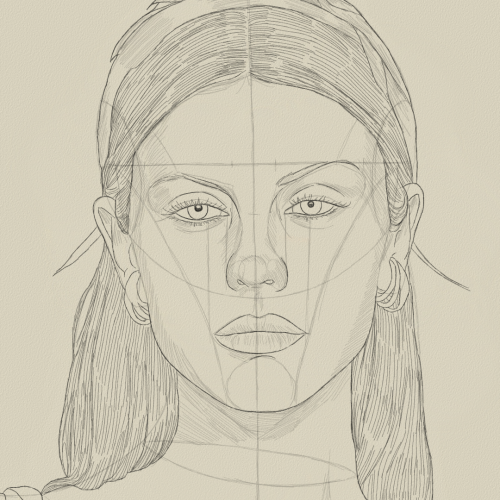 Mia Goth Portrait Sketch Study