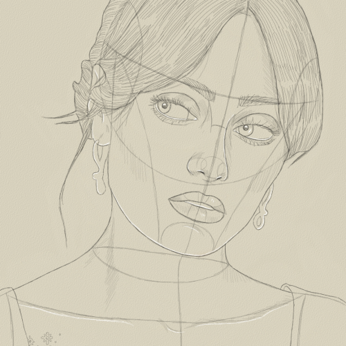 Ella Purnell Portrait Sketch Study