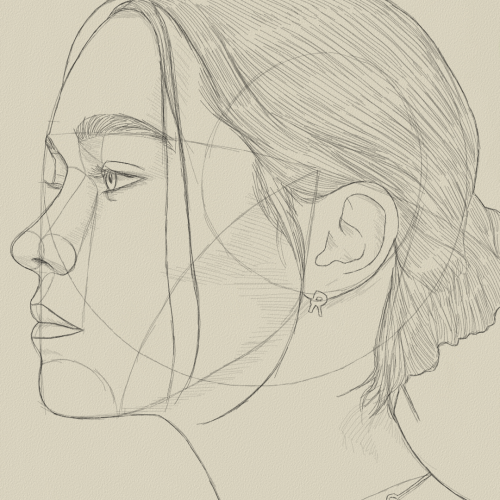 Side Face Portrait Sketch 21