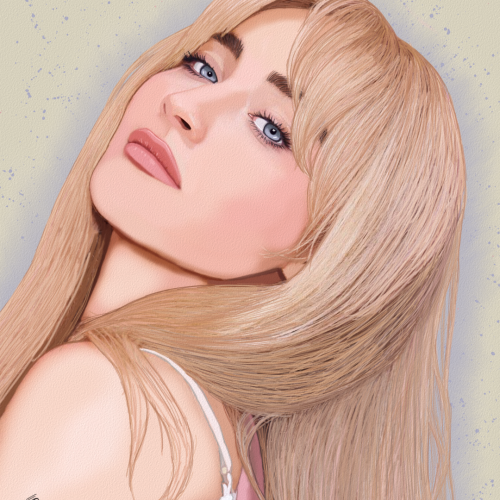 Sabrina Carpenter Portrait Fanart by Oz Galeano