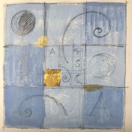 Magic Square, SketchBook, sketch for painting