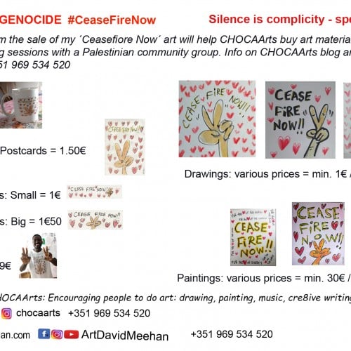 Ceasefire Now drawings = 15€ :)