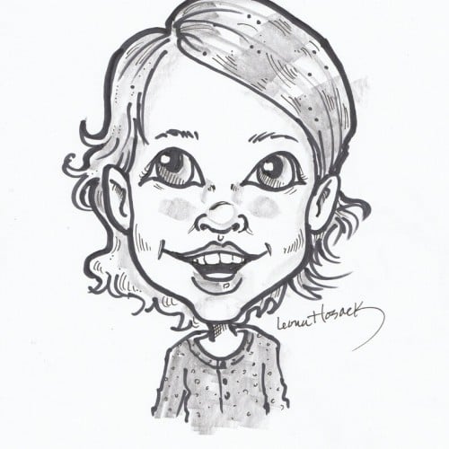 Caricature of Cute Girl