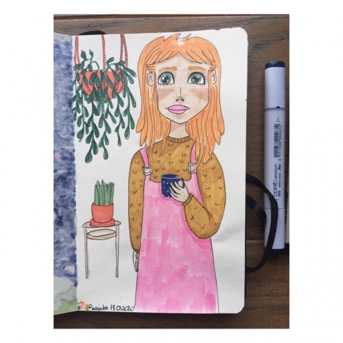 Girl with coffee