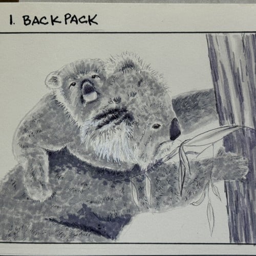 Inktober 2024 Day 1 Backpack