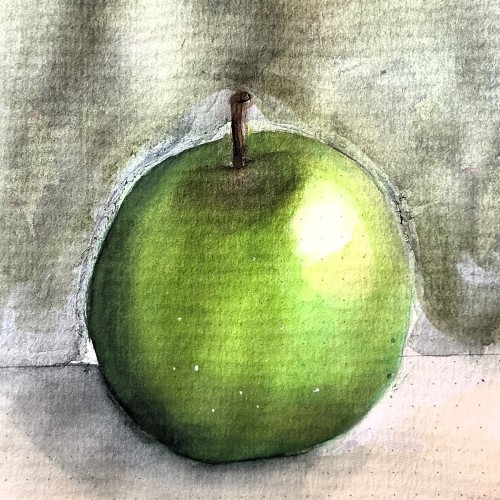 Watercolor Apple