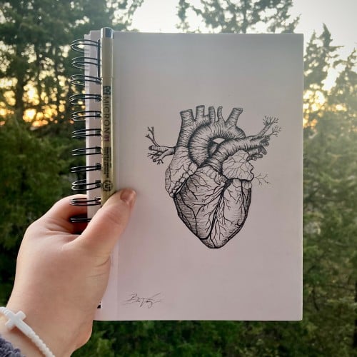 Realistic Heart Doodle