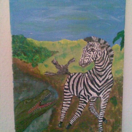 zebra and crocodile