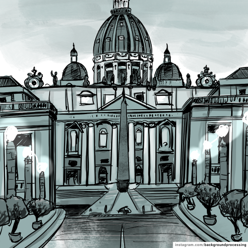 St Peter Basilica Sketch
