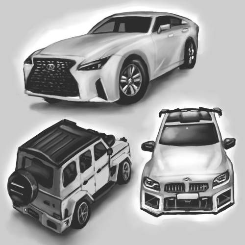 Drew some cars