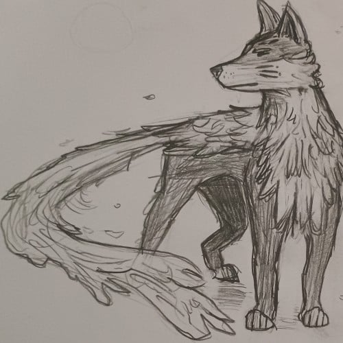 Fantasy Wolf Sketch