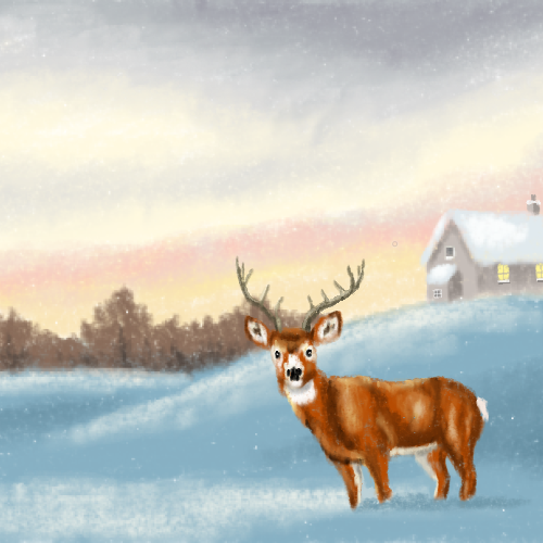 Winter Stag