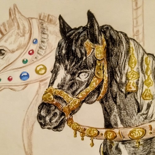 Sketchbook Carousel Horses