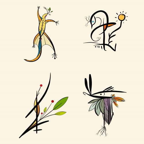 Some creatures and foliage