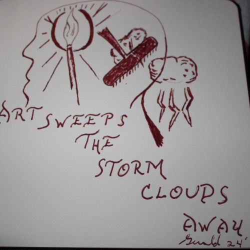 Art sweeps the storm clouds away