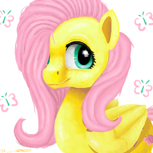 [MS Paint Sketch] Fluttershy