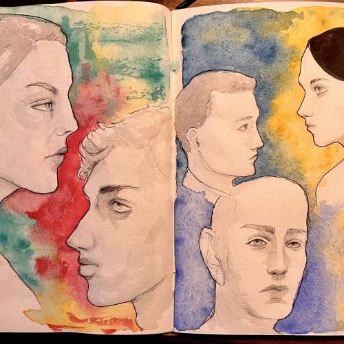 Sketchbook face practice